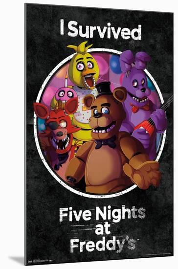 Five Nights at Freddy's - Survived-Trends International-Mounted Poster