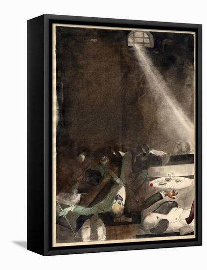 Five O'Clock Tea in the Morgue, 1935-Karlis Padegs-Framed Stretched Canvas