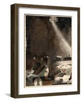 Five O'Clock Tea in the Morgue, 1935-Karlis Padegs-Framed Giclee Print