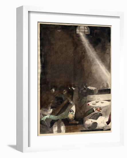 Five O'Clock Tea in the Morgue, 1935-Karlis Padegs-Framed Giclee Print