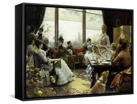 Five O'Clock Tea-Julius Leblanc Stewart-Framed Stretched Canvas