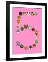 Five On Pink-null-Framed Giclee Print