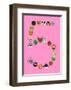 Five On Pink-null-Framed Giclee Print