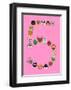 Five On Pink-null-Framed Giclee Print