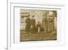 Five People with a Dog in a Garden-null-Framed Photographic Print