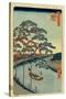 Five Pines and the Onagi Canal (One Hundred Famous Views of Ed), 1856-1858-Utagawa Hiroshige-Stretched Canvas