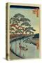 Five Pines and the Onagi Canal (One Hundred Famous Views of Ed), 1856-1858-Utagawa Hiroshige-Stretched Canvas