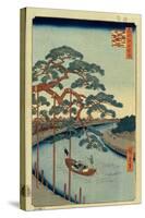 Five Pines and the Onagi Canal (One Hundred Famous Views of Ed), 1856-1858-Utagawa Hiroshige-Stretched Canvas