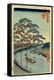 Five Pines and the Onagi Canal (One Hundred Famous Views of Ed), 1856-1858-Utagawa Hiroshige-Framed Stretched Canvas