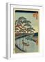 Five Pines and the Onagi Canal (One Hundred Famous Views of Ed), 1856-1858-Utagawa Hiroshige-Framed Giclee Print