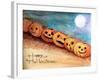 Five Pumpkins in a Row Halloween-sylvia pimental-Framed Art Print