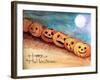 Five Pumpkins in a Row Halloween-sylvia pimental-Framed Art Print