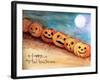 Five Pumpkins in a Row Halloween-sylvia pimental-Framed Art Print