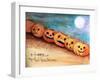 Five Pumpkins in a Row Halloween-sylvia pimental-Framed Art Print