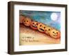 Five Pumpkins in a Row Halloween-sylvia pimental-Framed Art Print