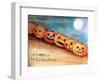 Five Pumpkins in a Row Halloween-sylvia pimental-Framed Art Print