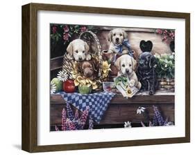 Five Puppies-Jenny Newland-Framed Giclee Print