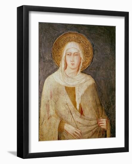 Five Saints, Detail of St. Clare-Simone Martini-Framed Giclee Print