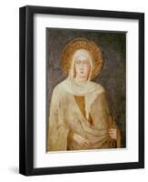 Five Saints, Detail of St. Clare-Simone Martini-Framed Giclee Print