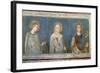 Five Saints, Detail of St. Elisabeth of Hungary, St. Clare and Another Saint-Simone Martini-Framed Giclee Print