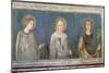 Five Saints, Detail of St. Elisabeth of Hungary, St. Clare and Another Saint-Simone Martini-Mounted Giclee Print