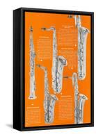 Five Saxophones-null-Framed Stretched Canvas