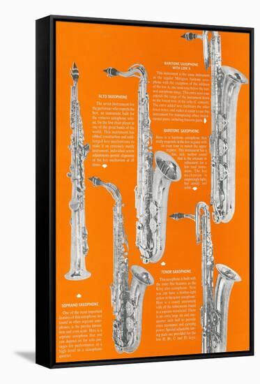 Five Saxophones-null-Framed Stretched Canvas