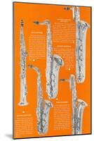 Five Saxophones-null-Mounted Art Print