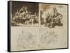 Five Sketches for a Cavalry Battle, 1813-14-Theodore Gericault-Framed Stretched Canvas