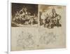 Five Sketches for a Cavalry Battle, 1813-14-Theodore Gericault-Framed Giclee Print