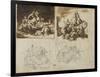 Five Sketches for a Cavalry Battle, 1813-14-Theodore Gericault-Framed Giclee Print