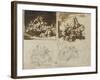 Five Sketches for a Cavalry Battle, 1813-14-Theodore Gericault-Framed Giclee Print