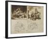 Five Sketches for a Cavalry Battle, 1813-14-Theodore Gericault-Framed Giclee Print