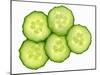 Five Slices of Cucumber-Steven Morris-Mounted Photographic Print