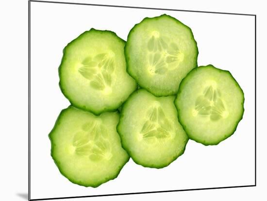 Five Slices of Cucumber-Steven Morris-Mounted Photographic Print