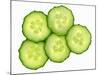 Five Slices of Cucumber-Steven Morris-Mounted Photographic Print