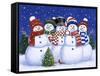 Five Snowmen-William Vanderdasson-Framed Stretched Canvas