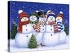 Five Snowmen-William Vanderdasson-Stretched Canvas