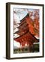 Five-Storey Pagoda (Gojunoto) in Autumn, Miyajima Island, Western Honshu, Japan-Stuart Black-Framed Premium Photographic Print