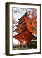 Five-Storey Pagoda (Gojunoto) in Autumn, Miyajima Island, Western Honshu, Japan-Stuart Black-Framed Photographic Print