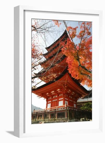 Five-Storey Pagoda (Gojunoto) in Autumn, Miyajima Island, Western Honshu, Japan-Stuart Black-Framed Photographic Print