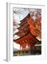 Five-Storey Pagoda (Gojunoto) in Autumn, Miyajima Island, Western Honshu, Japan-Stuart Black-Framed Photographic Print