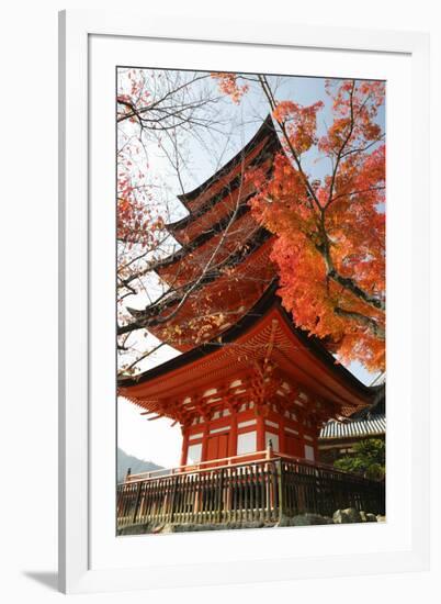 Five-Storey Pagoda (Gojunoto) in Autumn, Miyajima Island, Western Honshu, Japan-Stuart Black-Framed Photographic Print