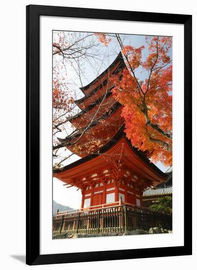 Five-Storey Pagoda (Gojunoto) in Autumn, Miyajima Island, Western Honshu, Japan-Stuart Black-Framed Photographic Print