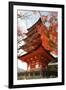 Five-Storey Pagoda (Gojunoto) in Autumn, Miyajima Island, Western Honshu, Japan-Stuart Black-Framed Photographic Print