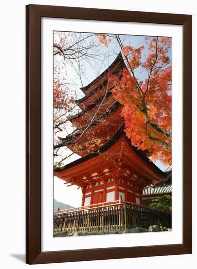 Five-Storey Pagoda (Gojunoto) in Autumn, Miyajima Island, Western Honshu, Japan-Stuart Black-Framed Photographic Print