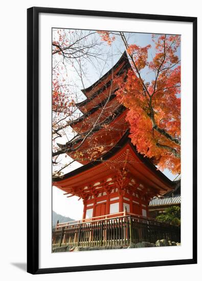 Five-Storey Pagoda (Gojunoto) in Autumn, Miyajima Island, Western Honshu, Japan-Stuart Black-Framed Photographic Print