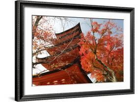 Five-Storey Pagoda (Gojunoto) in Autumn, Miyajima Island, Western Honshu, Japan-Stuart Black-Framed Photographic Print