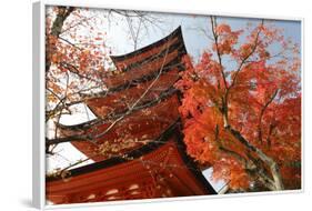 Five-Storey Pagoda (Gojunoto) in Autumn, Miyajima Island, Western Honshu, Japan-Stuart Black-Framed Photographic Print