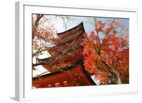 Five-Storey Pagoda (Gojunoto) in Autumn, Miyajima Island, Western Honshu, Japan-Stuart Black-Framed Photographic Print